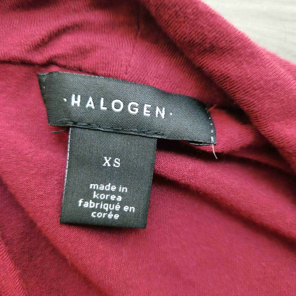 Halogen Burgundy Cowl Neck Draped Blouse Women's Size XS - Picture 4 of 7